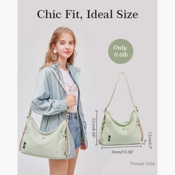 Convertible Nylon Tote Backpack Crossbody Purse Large Capacity Lightweight